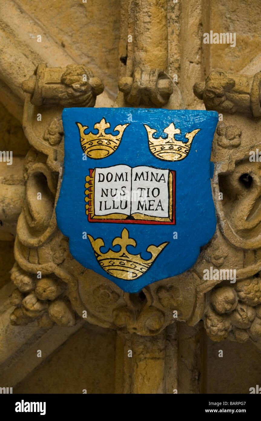 Wappen und Wappen der Universität Oxford Stockfoto