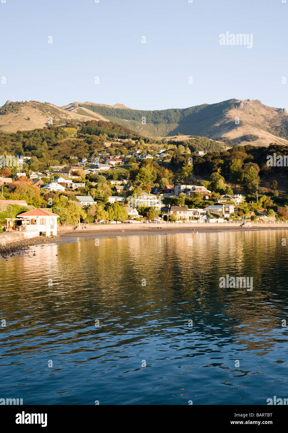 Akaroa Banks Peninsula Canterbury Südinsel Neuseeland Stockfoto