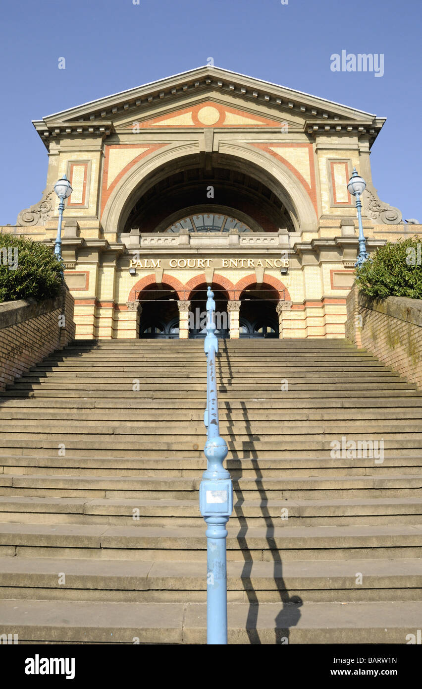 Alexandra Palace Palm Court Eingang Alexandra Park London England Großbritannien Stockfoto