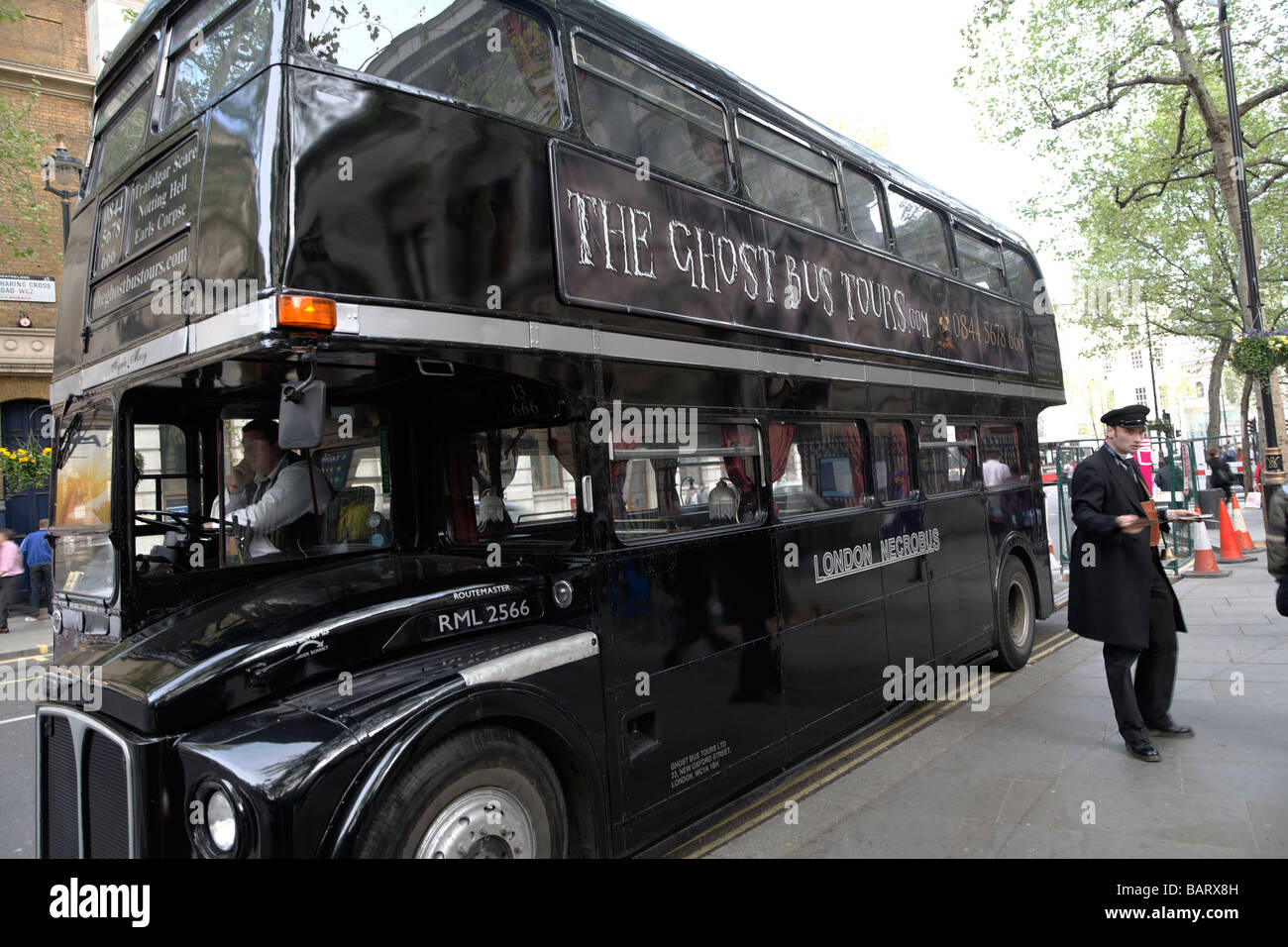 Der Ghost Bus Touren London England Stockfoto