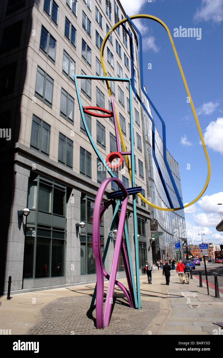 Moderne Skulptur in Bishopsgate City of London Stockfoto