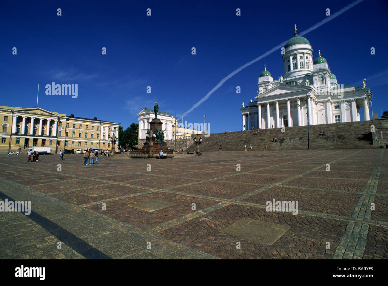 Finnland, Helsinki, Senatsplatz, Universitätspalast und lutherische Kathedrale Stockfoto