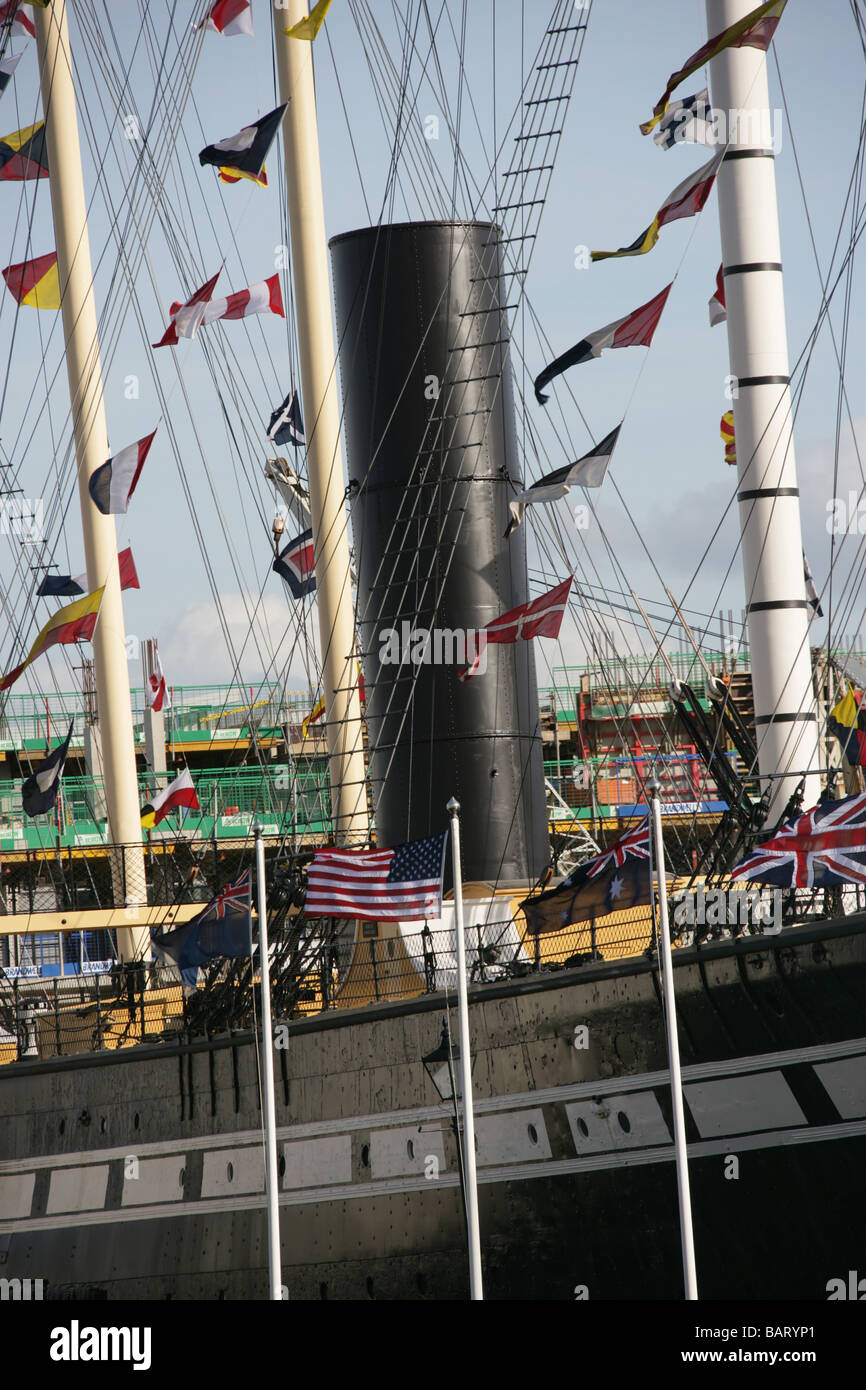 Stadt von Bristol, England. Isambard Kingdom Brunel entworfen Eisen geschältes Schiff die SS Great Britain. Stockfoto