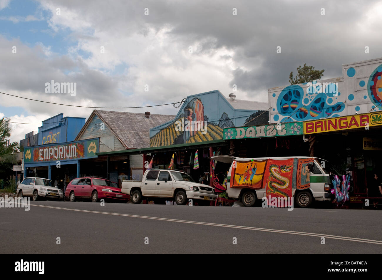 Main Street Nimbin NSW Australia Stockfoto