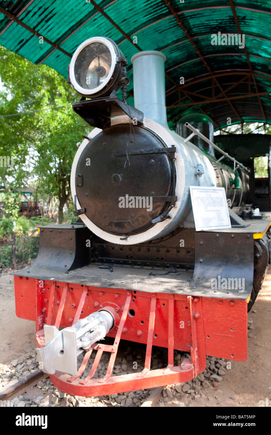 Alte Dampfeisenbahn an der Railway Museum Mysore Karnataka, Indien Stockfoto