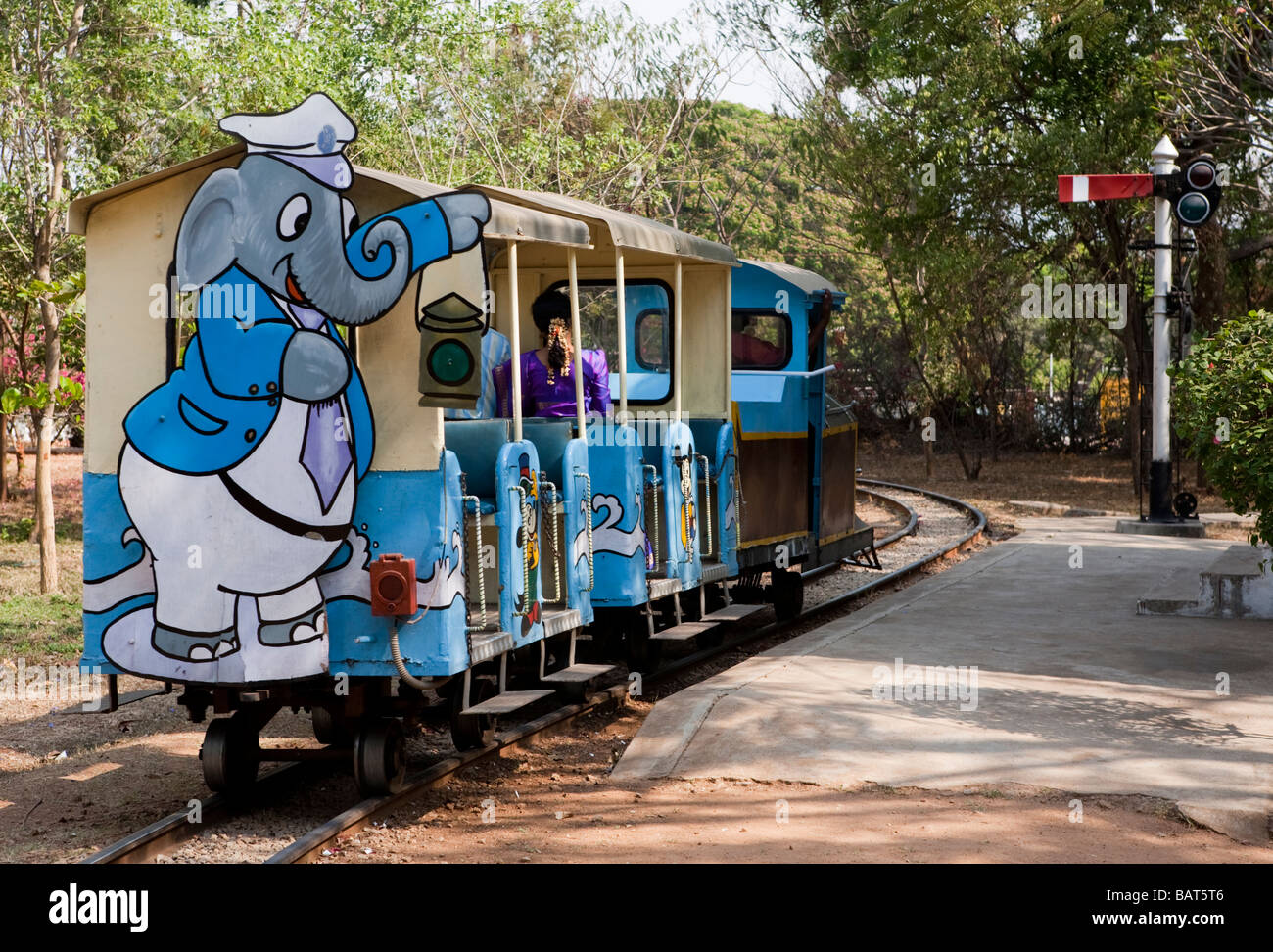 Spielzeug Dampfeisenbahn an der Railway Museum Mysore Karnataka, Indien Stockfoto