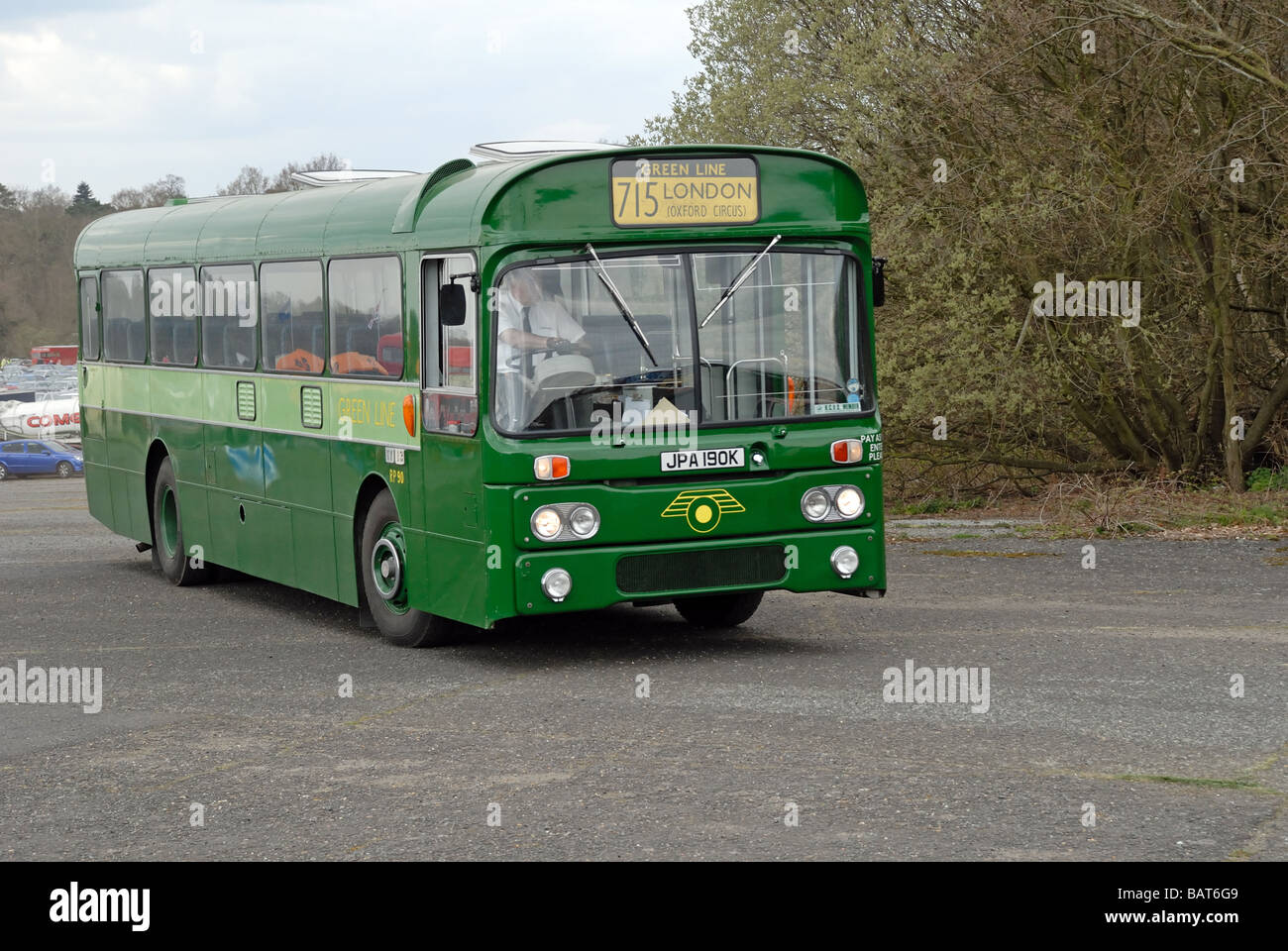 Drei Viertel Frontansicht des JPA 190K eine vollständig restaurierte operative 1972 einzelne Decker AEC Reliance RP 90 mit Park Royal DP45F Stockfoto