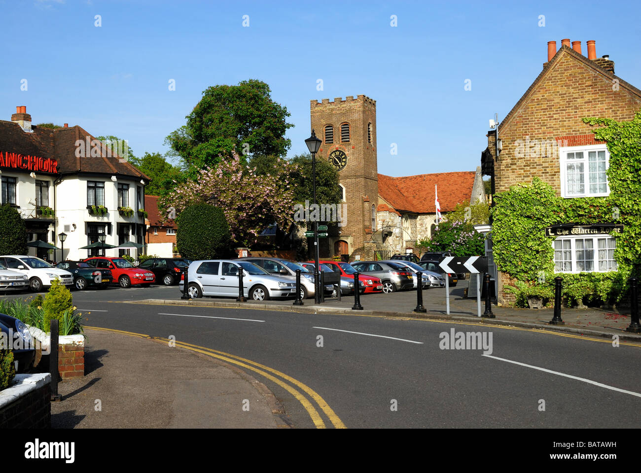 Kirchplatz Shepperton Stockfoto