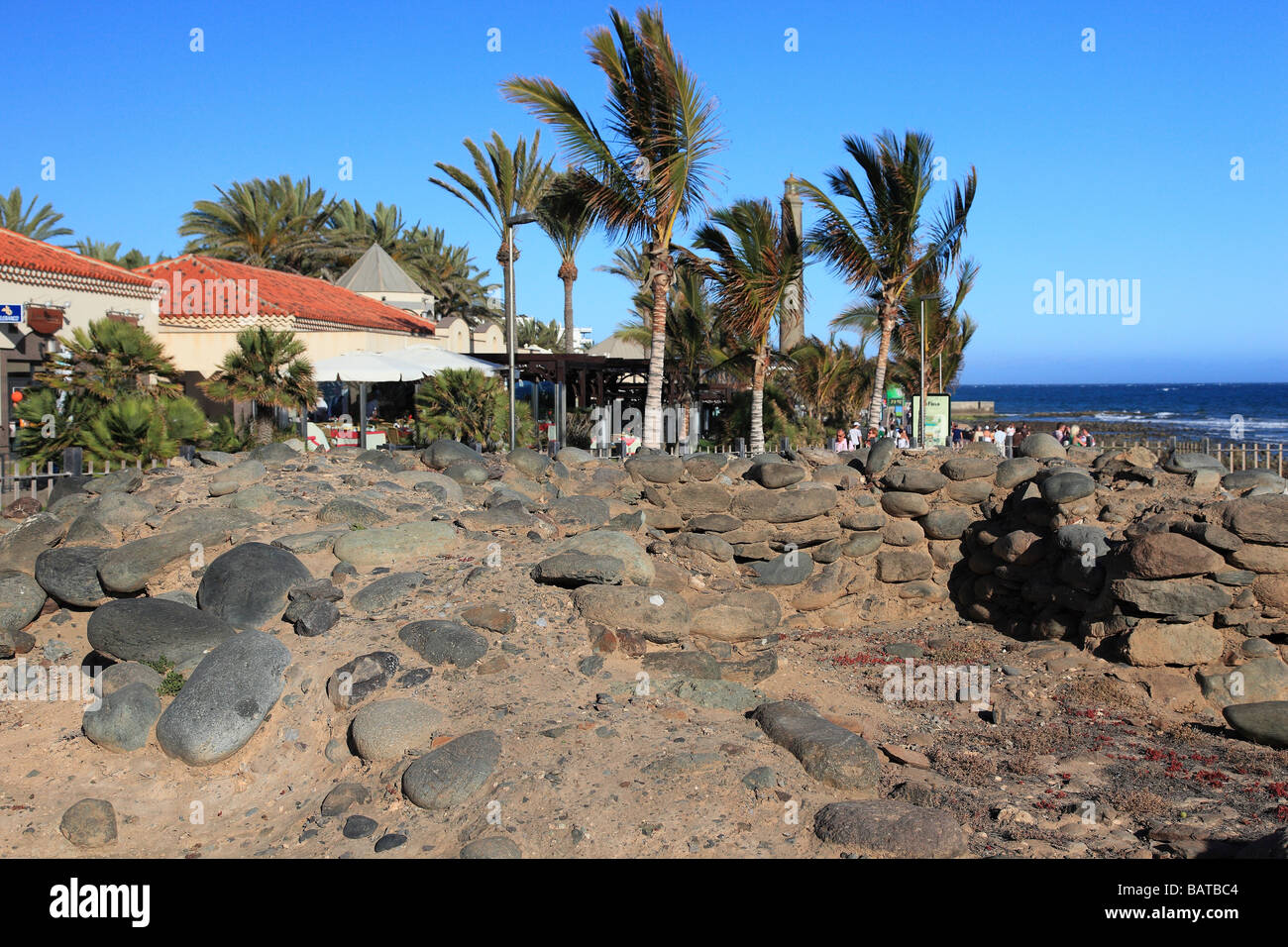 Punta Mujeres archäologische Stätte in Maspalomas Gran Canaria Spanien Europa Stockfoto