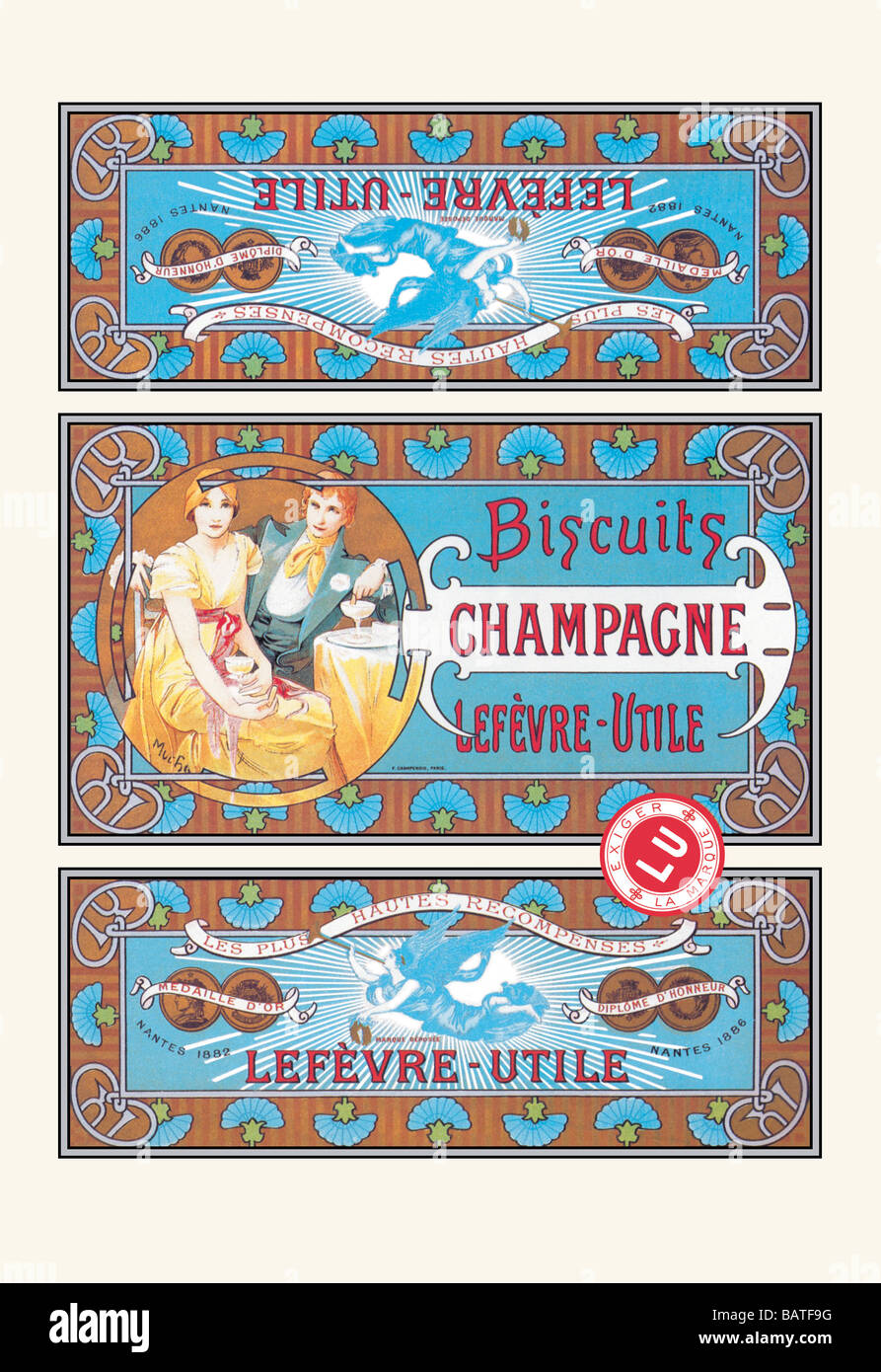 Kekse-Champagner Stockfoto