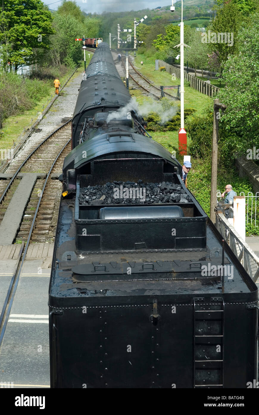 Dampfmaschine Zug Ramsbottom UK Stockfoto