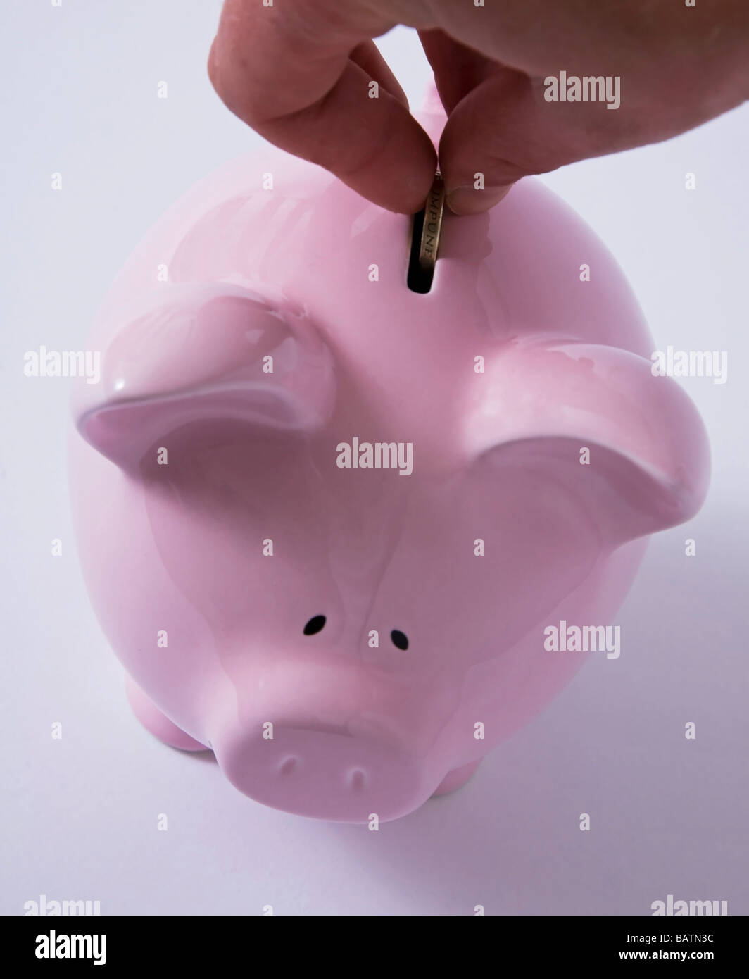 "Piggy Bank" "Spardose" "Geld sparen" "Kreditklemme" Stockfoto