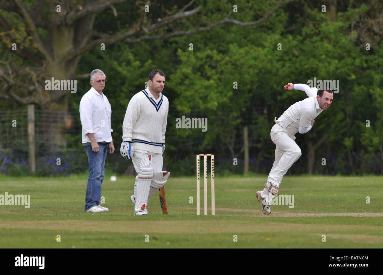 Dorf Cricket bei Cookhill, Worcestershire, England, UK Stockfoto