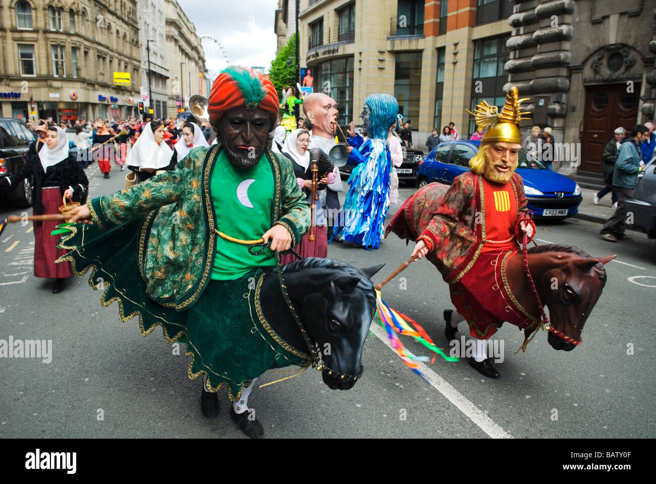 Der spanische Festival Parade in Manchester UK Stockfoto