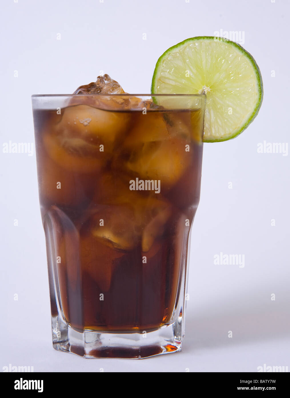 Glas Cola pepsi Stockfoto