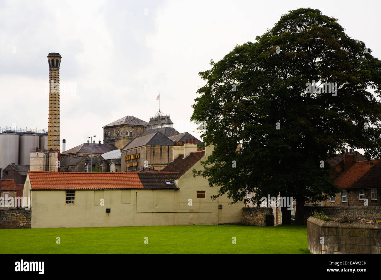 Blick auf John Smiths Brauerei in Tadcaster in Yorkshire Stockfoto