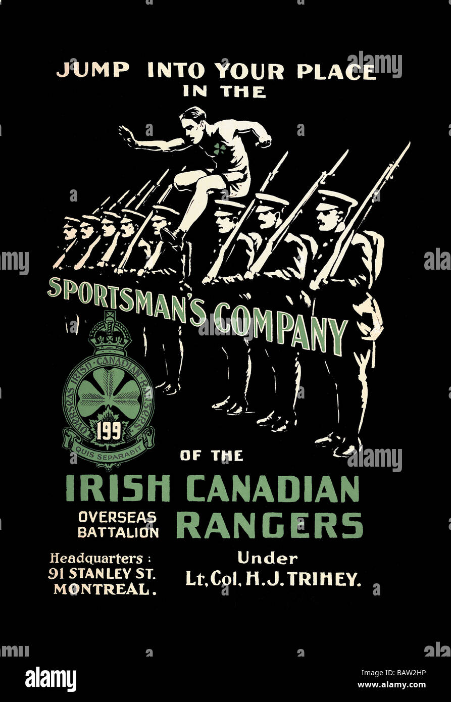 Sportler des Unternehmens (irische kanadischen Rangers) Stockfoto