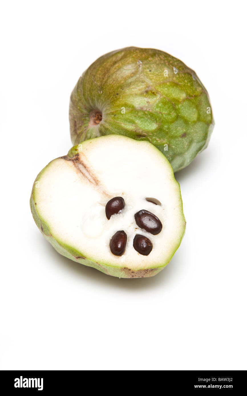 Custard Apple Obst isoliert auf einem weißen Studio-Hintergrund Stockfoto