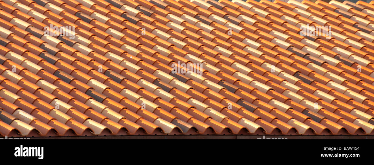 Ziegeldach. Stockfoto