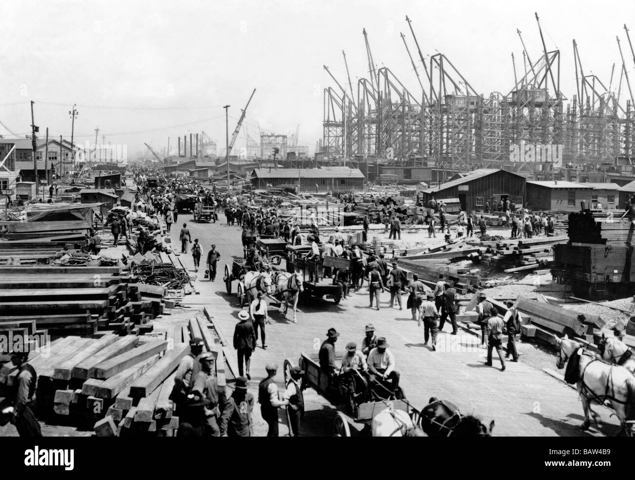 Hog Island - Werften, Philadelphia, PA Stockfoto