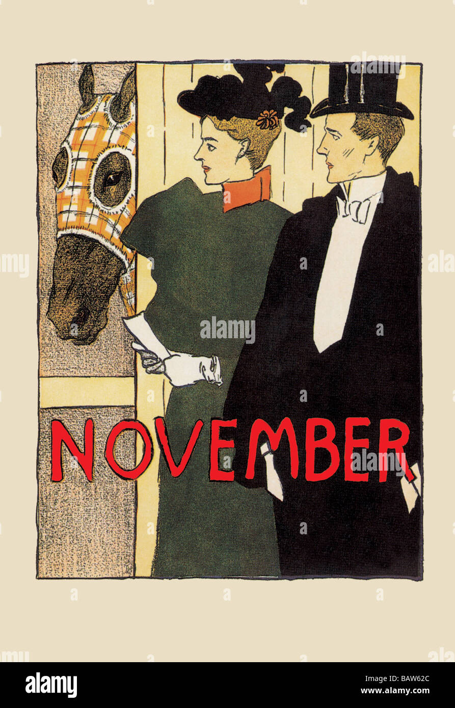 November im Stall Stockfoto