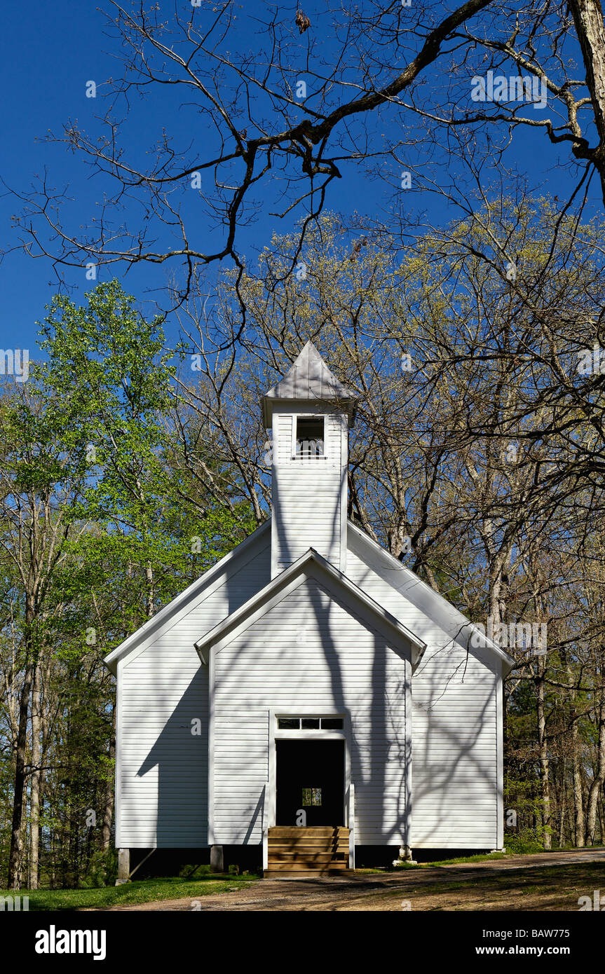 Cades Cove Missionary Baptist Church in der Great-Smoky-Mountains-Nationalpark-Tennessee Stockfoto