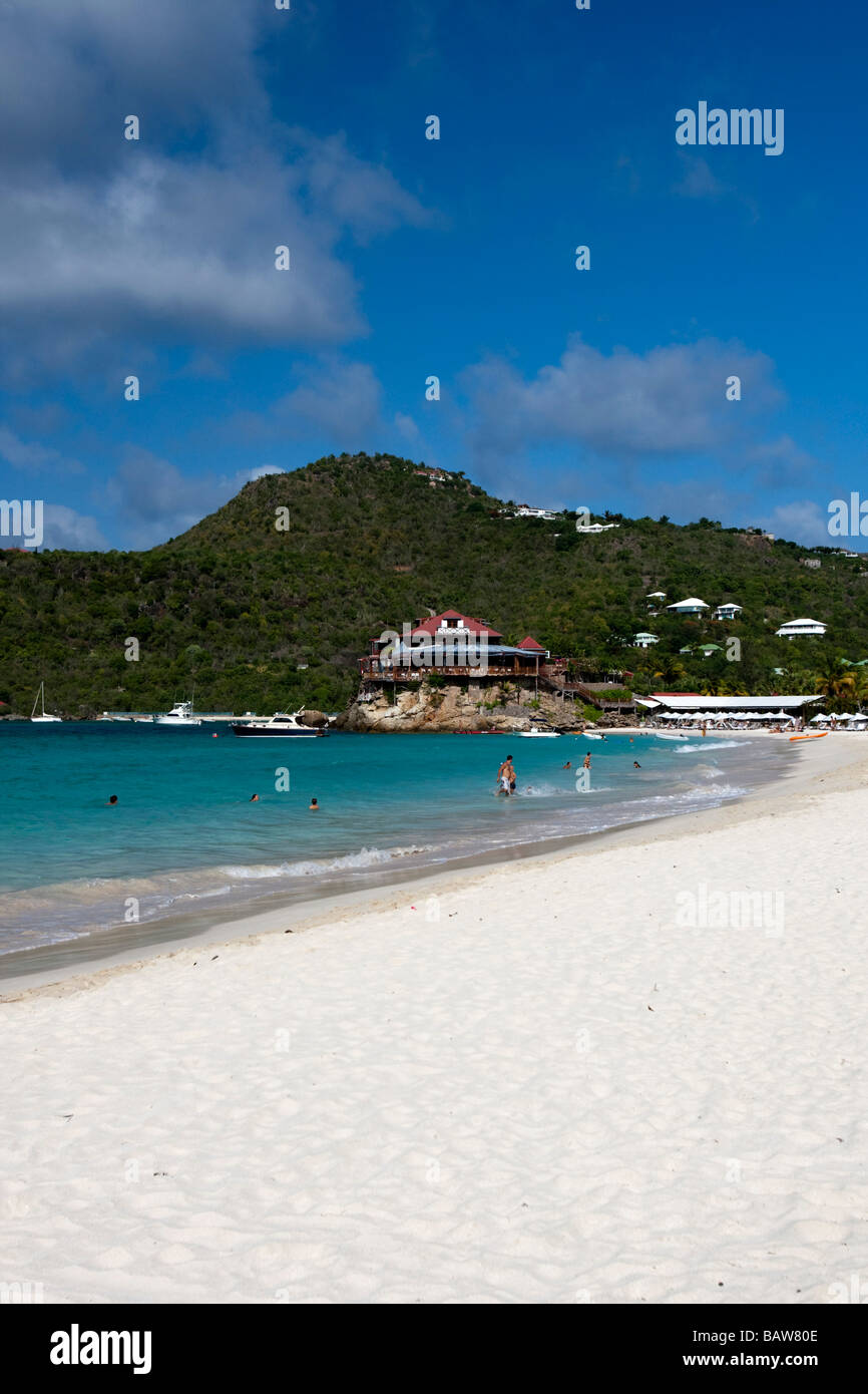 Baie de St Jean Eden Rock Hotel in Ferne St Barts Stockfoto