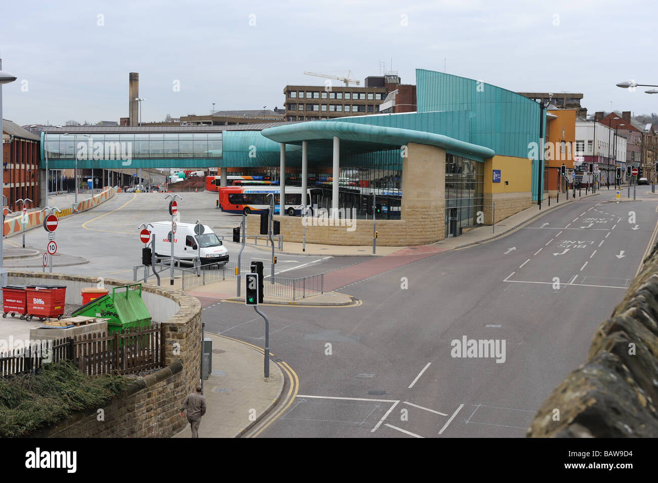 Die umgestaltete Barnsley-Busbahnhof Stockfoto