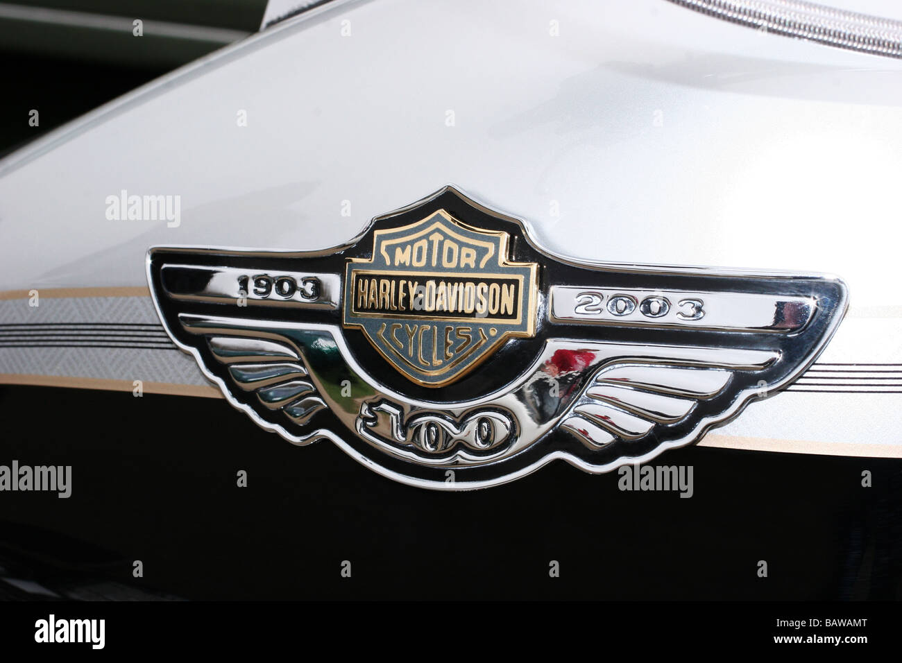 Harley Davidson Motorrad logo Stockfoto