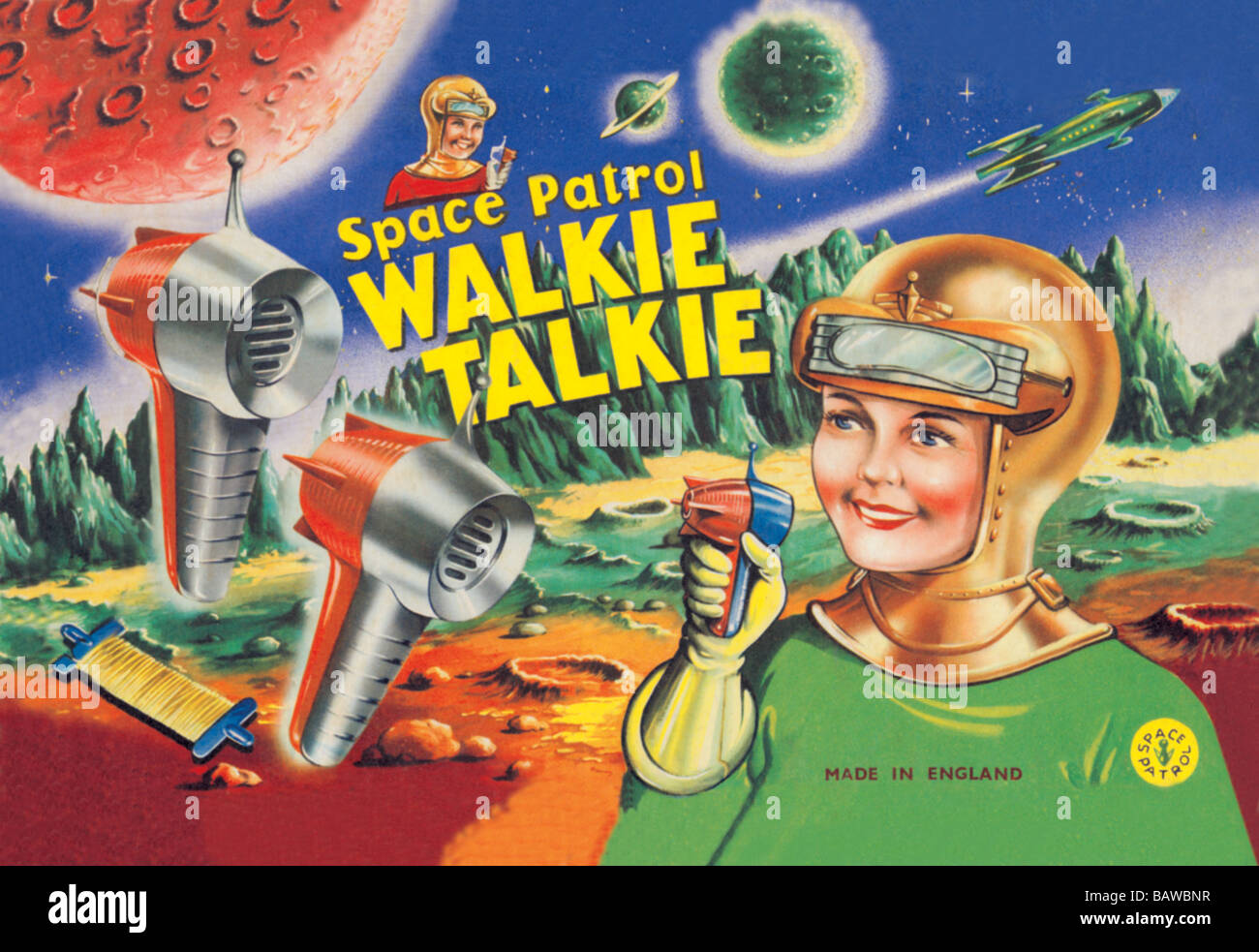 Space Patrol Walkie-Talkie Stockfoto