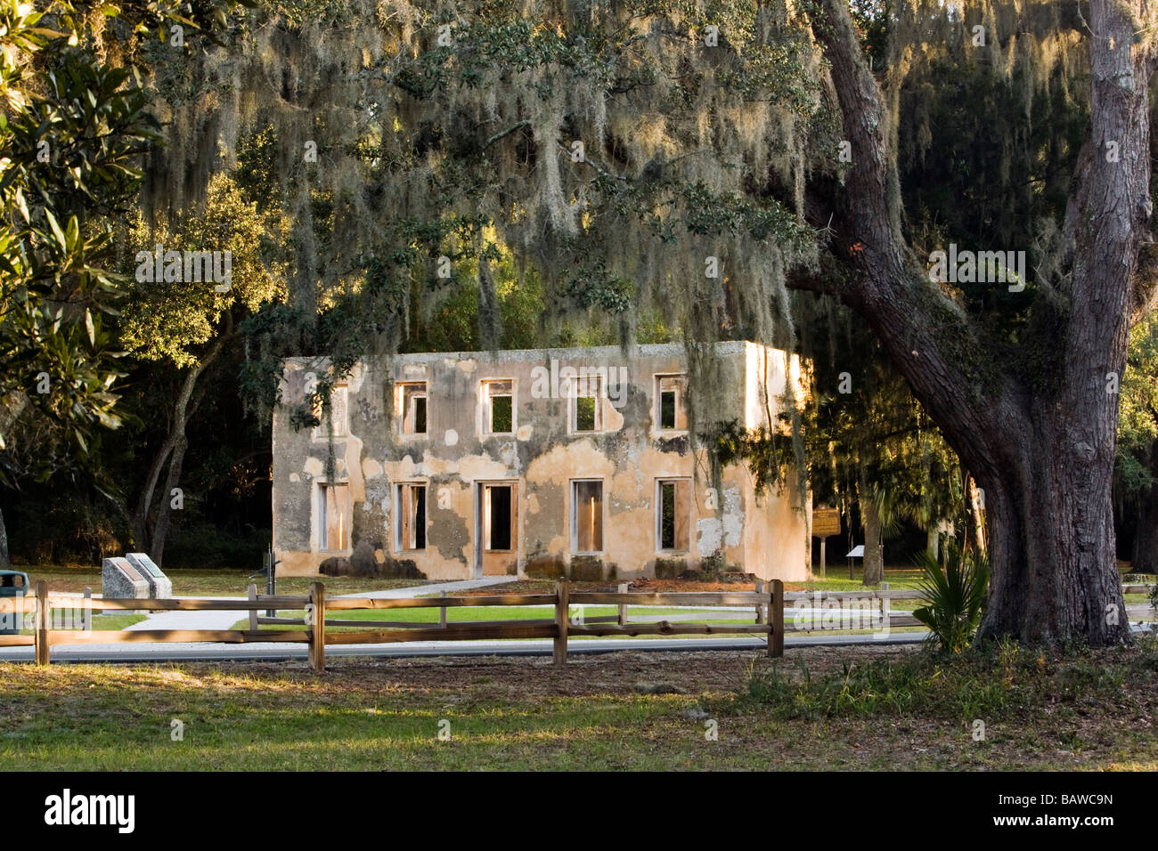 Horton House Altstadt - Jekyll Island, Georgia Stockfoto