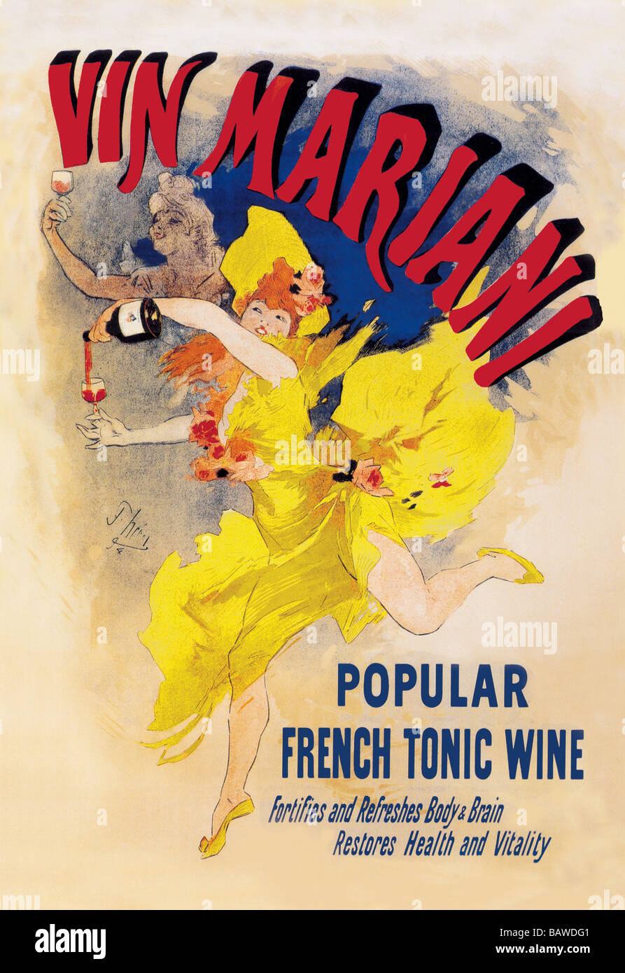 Vin Mariani Stockfoto