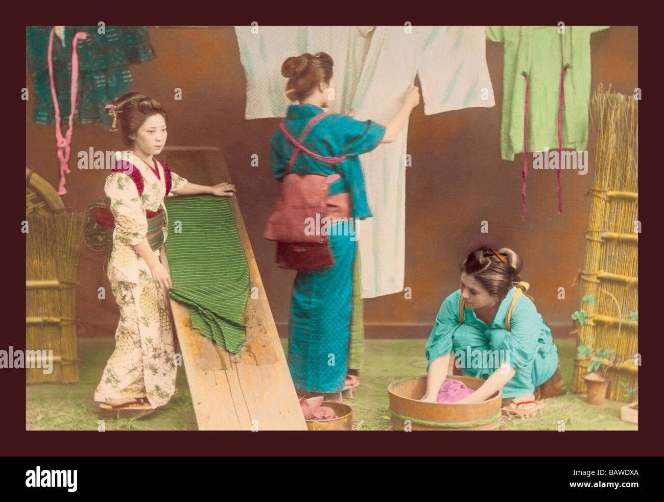 Waschen Kimonos Stockfoto