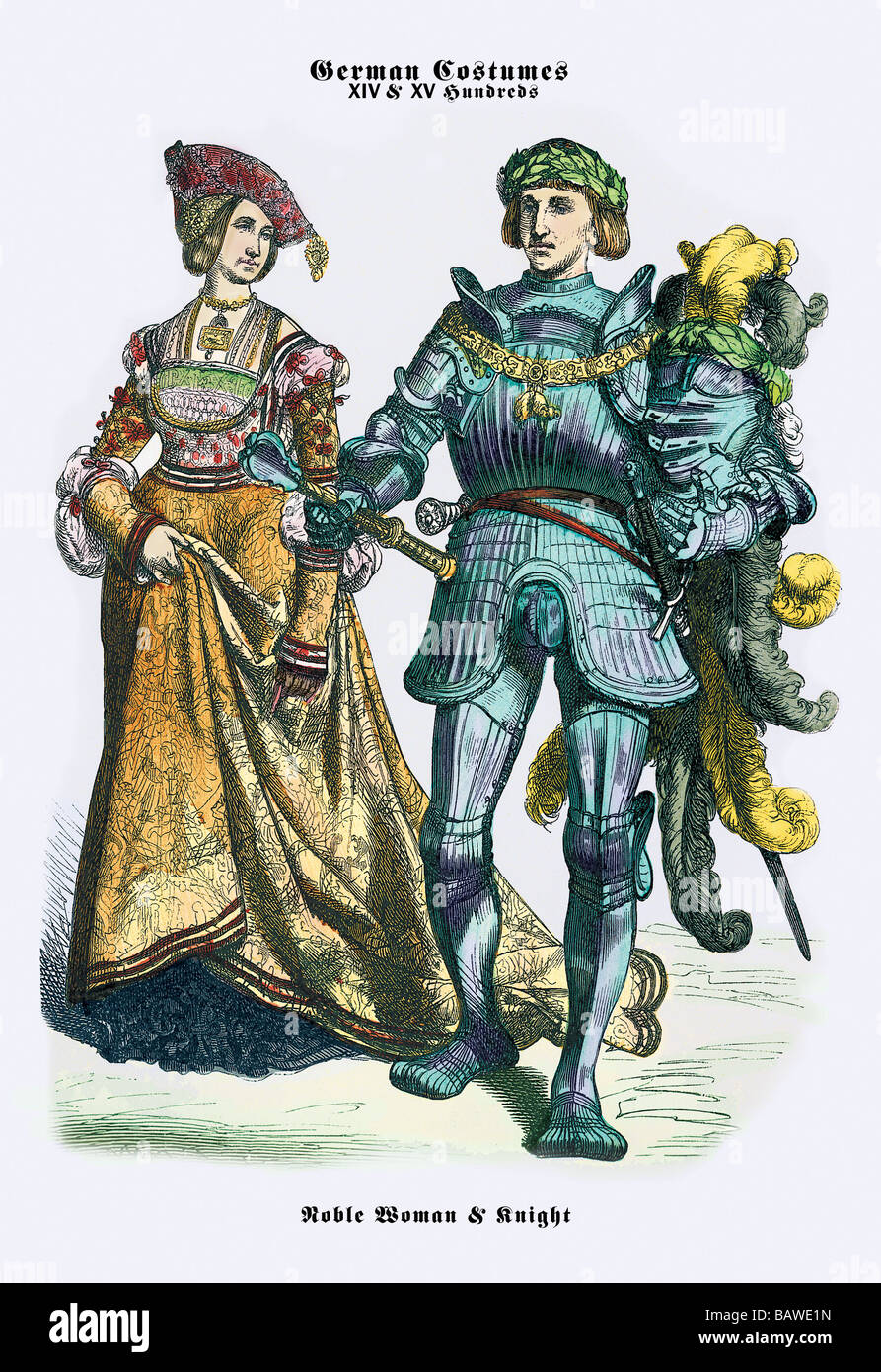 Deutsche Kost me Edle Frau Und Ritter Stockfotografie Alamy deutsche-kost-me-edle-frau-und-ritter-stockfotografie-alamy