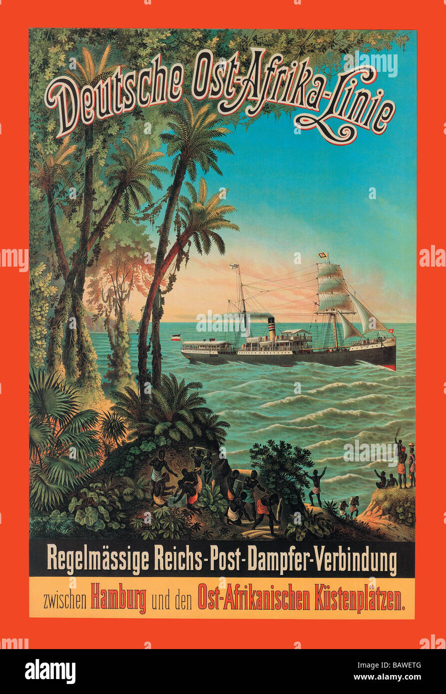 Deutsch-Ostafrika Postamt Dampfer Verbindung Stockfoto