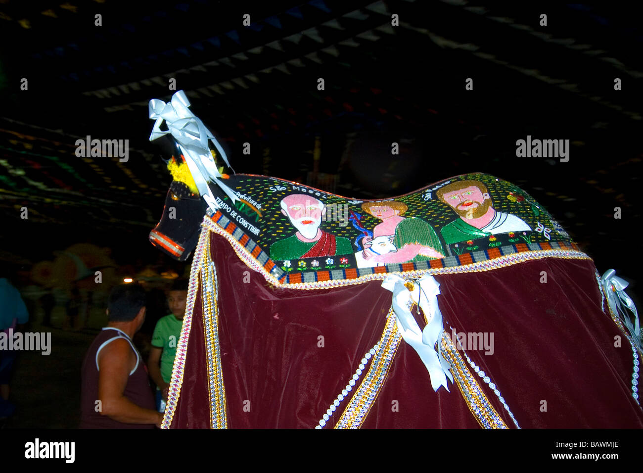 Bumba-Meu-Boi traditionellen Tanz Party feiern die Heiligen des Juni auf den Straßen von Sao Luis Maranhao Brasilien Stockfoto