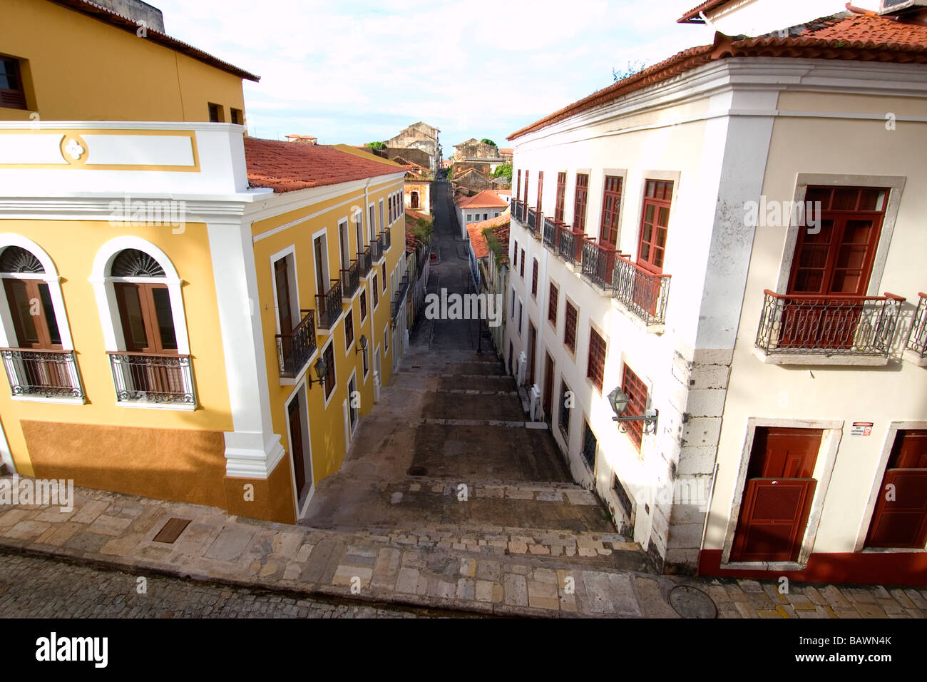 Alte Häuser am historischen Zentrum Sao Luis Maranhao Brasilien Stockfoto