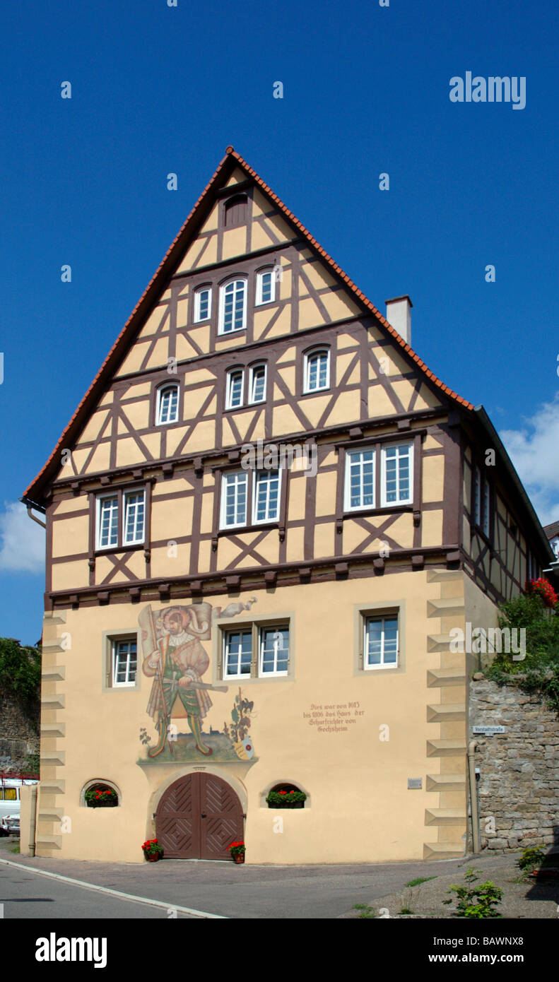 Kraichtal-Gochsheim, Scharfrichter Haus Stockfoto