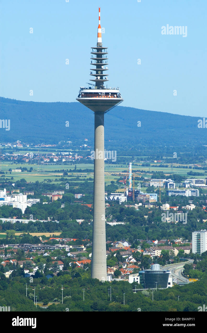 Frankfurt Main Panorama TV Turm Stockfotografie Alamy