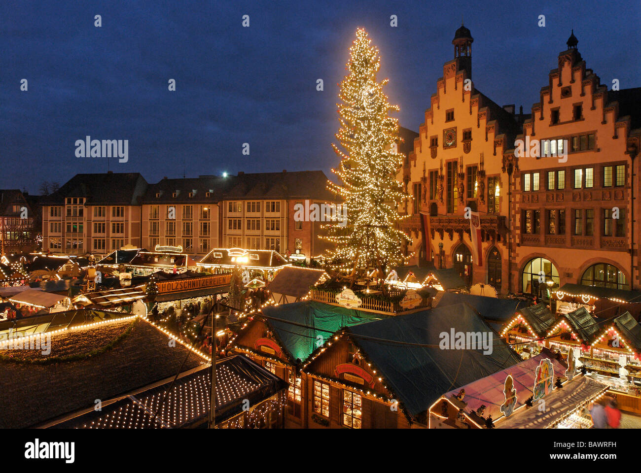 Frankfurt - Weihnachtsmarkt Stockfoto
