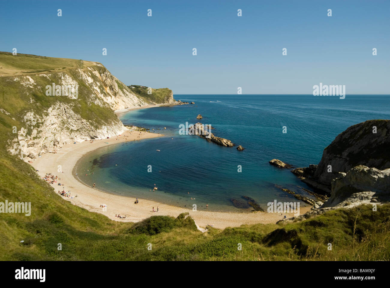 Mann O'War Bucht, zwischen Lulworth Cove and Durdle Door, Dorset, England, Vereinigtes Königreich, Europa Stockfoto