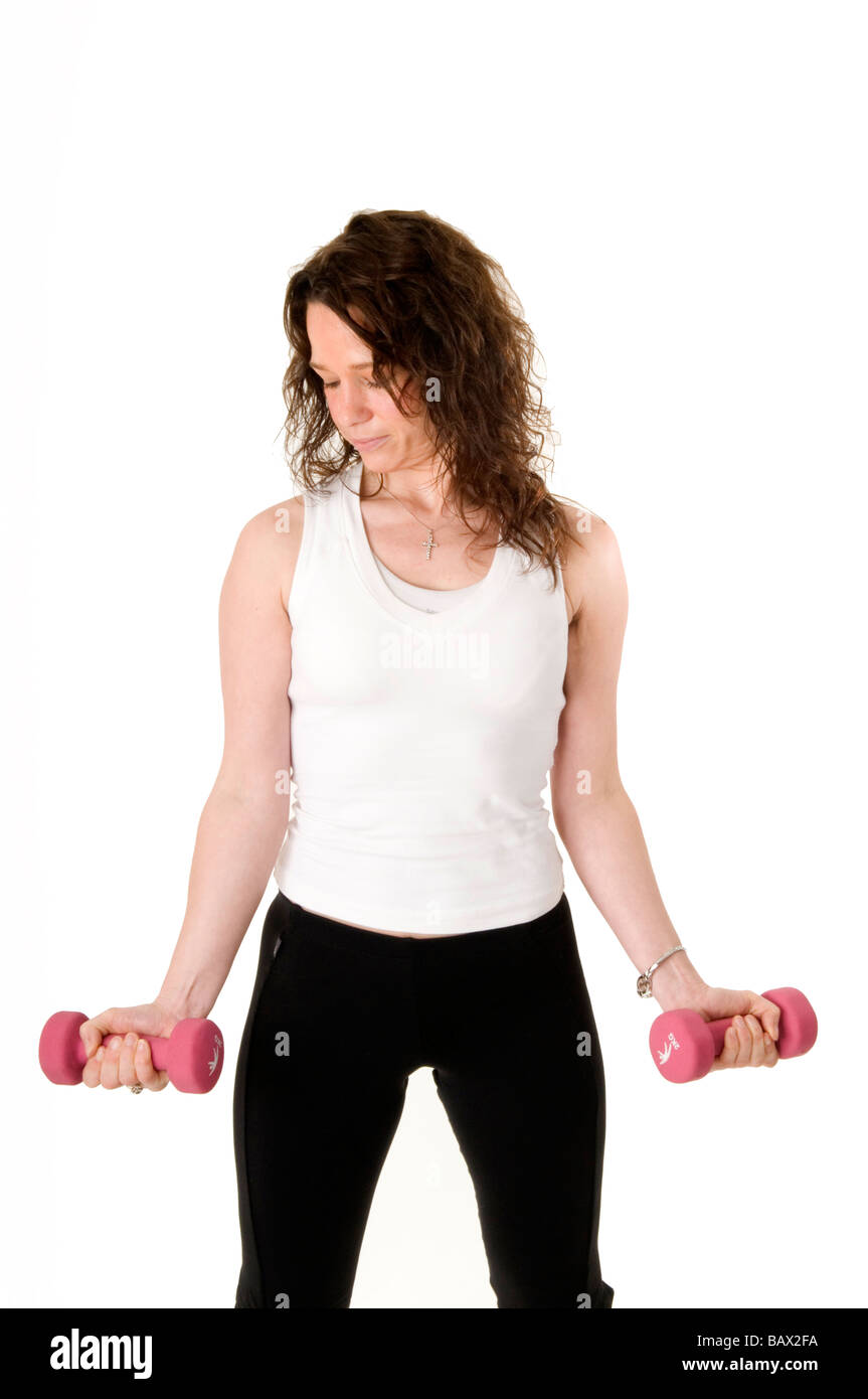 halten Sie sich fit halten, Frau Mädchen weibliche Übung Training Trainer physischen schlank schlanker abnehmen abnehmen Aufenthalt in Ausbildung Stockfoto