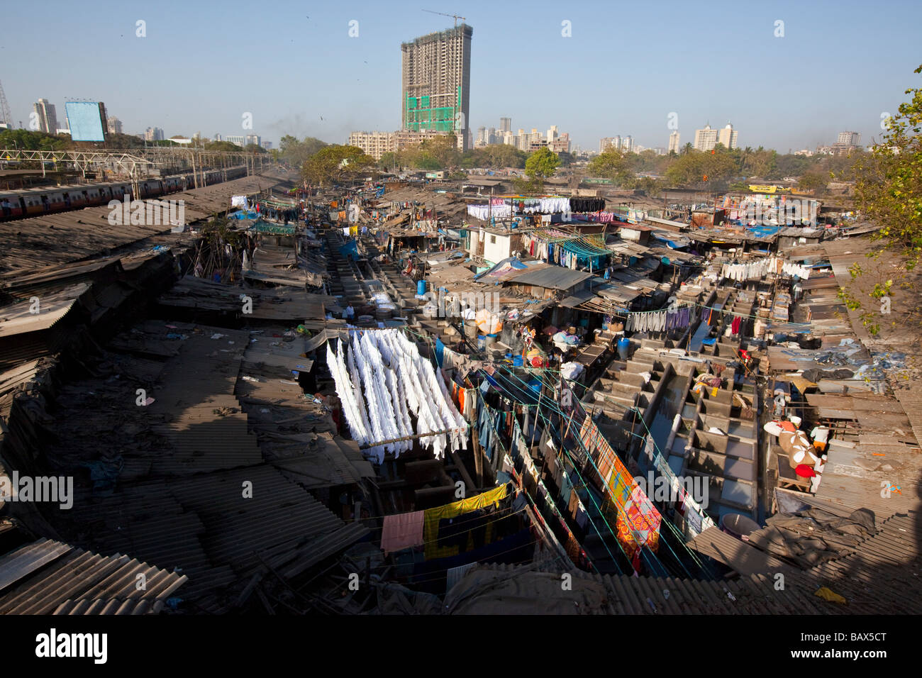 Mahalaxmi Dhobi Ghats in Mumbai Indien Stockfoto