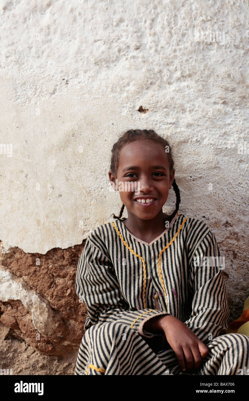 Mädchen im alten Harar Stockfoto