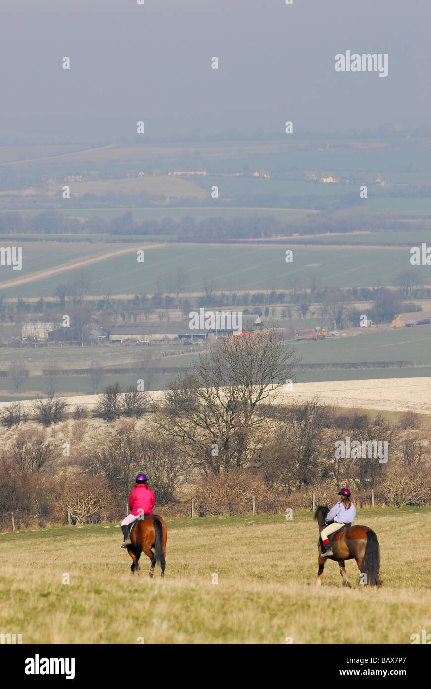 Reiten, einen Blick Richtung Norden vom Pegston Hill, Nr Hitchin, Herts, UK Stockfoto