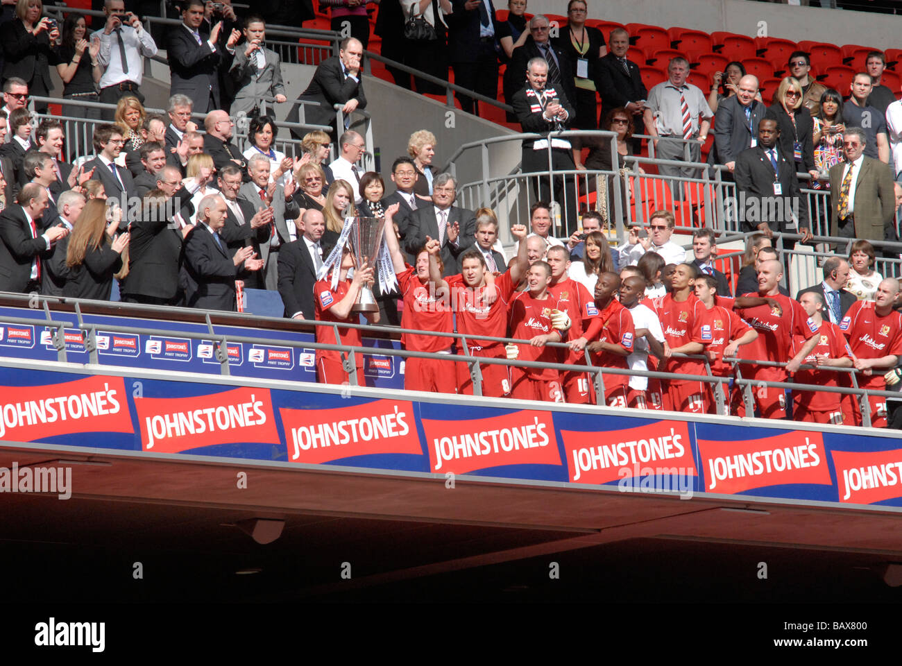 Wembley-Stadion am Johnstone es Paint Trophy Finaltag 2008 Stockfoto