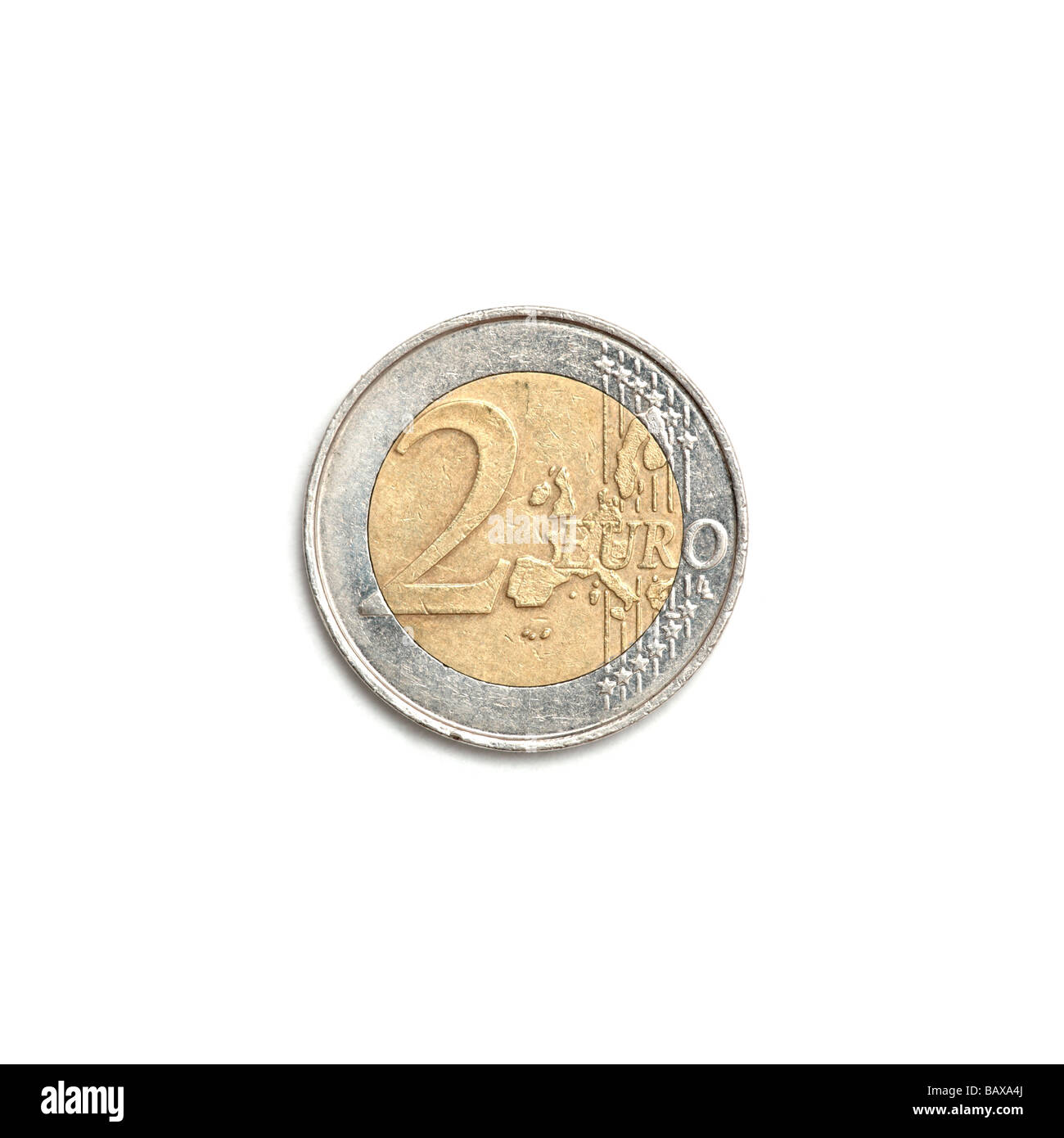 Zwei-Euro-Münze Stockfoto