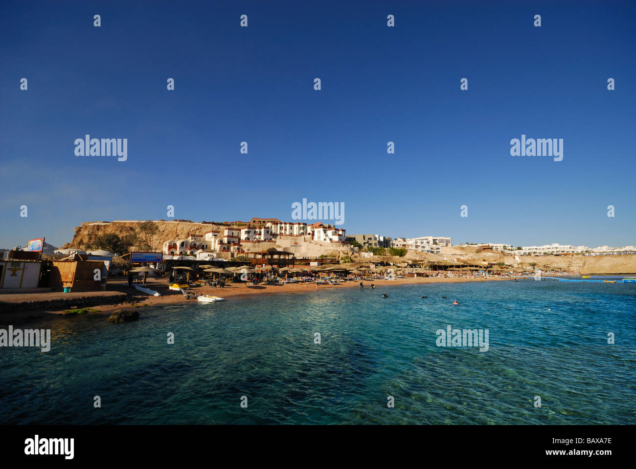 schöner Strand und das Rote Meer Haie bay Sharm el Sheikh Ägypten Stockfoto