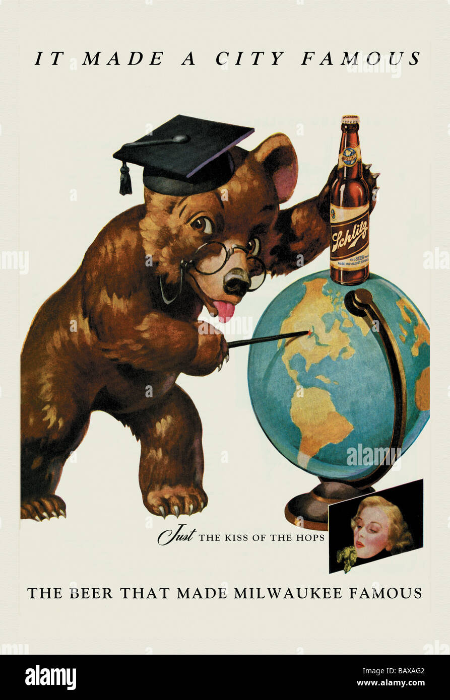 Schlitz-Bier - eine Stadt berühmt Stockfoto