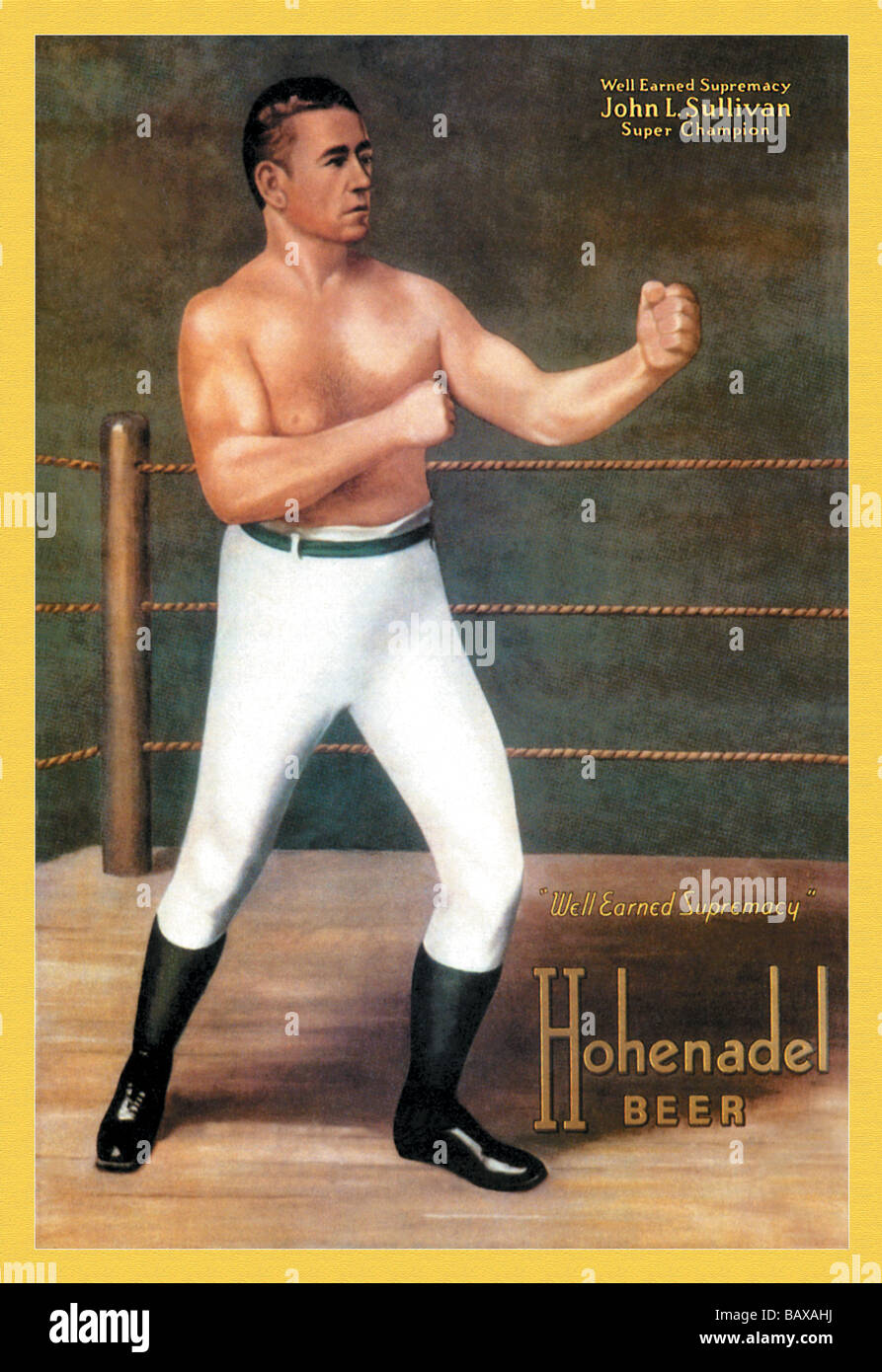 Hohenadel Bier - John L. Sullivan Stockfoto